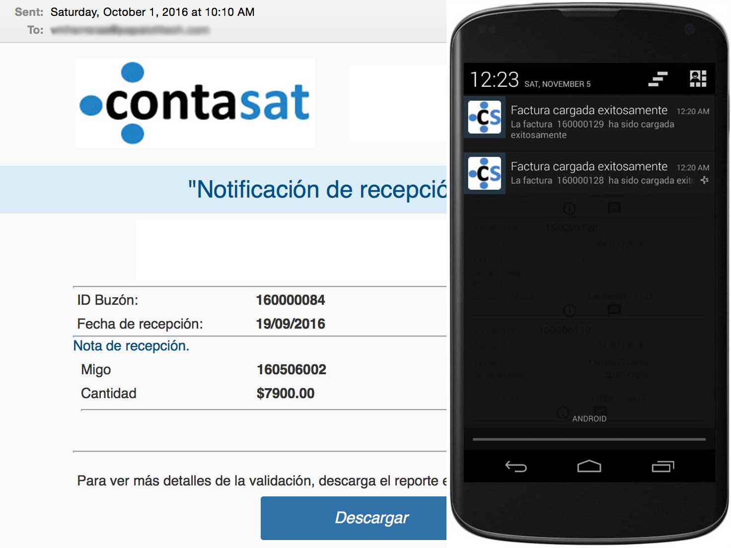 notificaciones - contasat