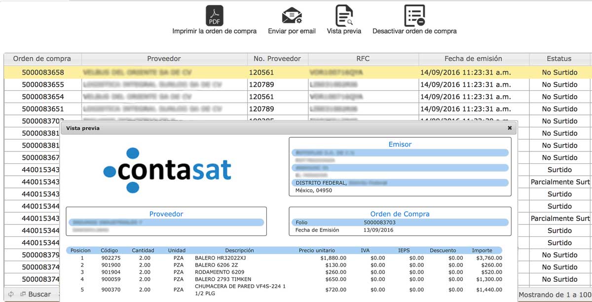 ordenes de compra - contasat