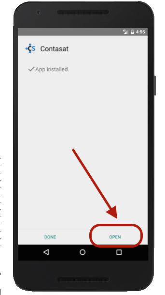 abrir app - contasat
