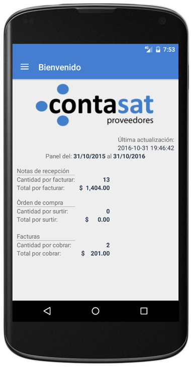 app proveedores - contasat