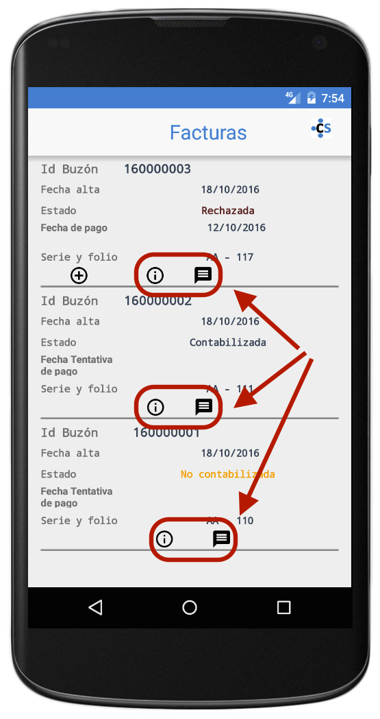 facturas app contasat proveedores