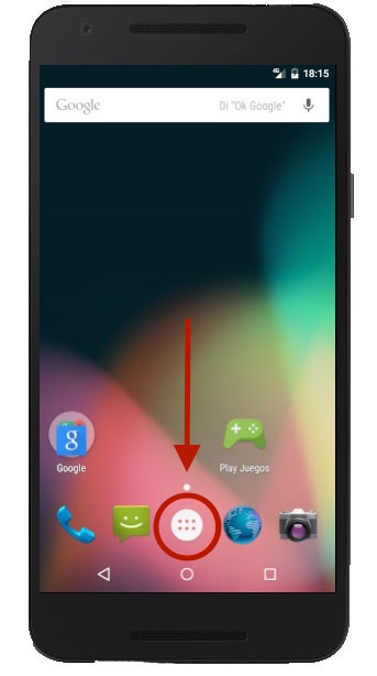 menú principal - android
