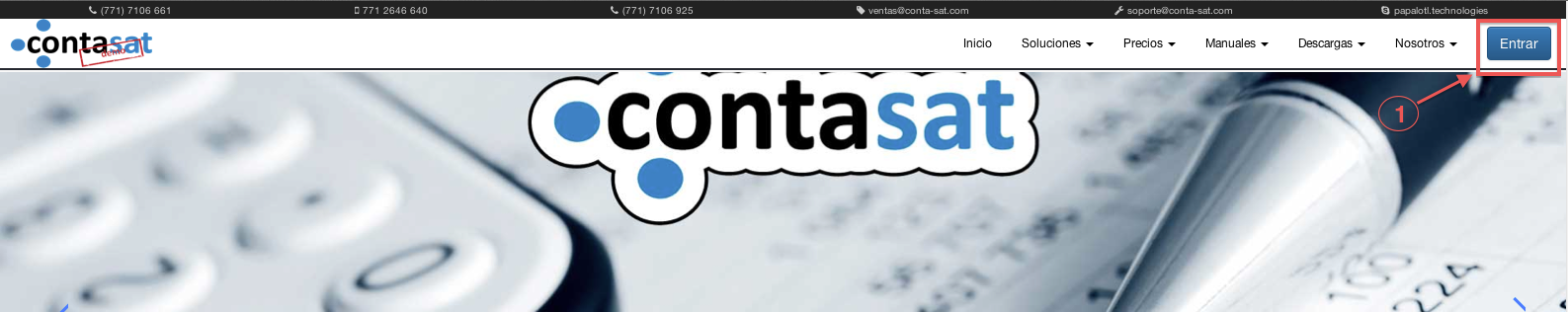 botón entrar - contasat